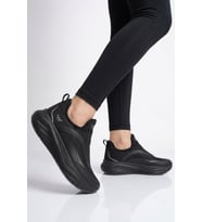 Walkway Siyah-Koyu Gri Hafızalı Taban Hafif Esnek Unisex Spor Ayakkabı Eclipse G