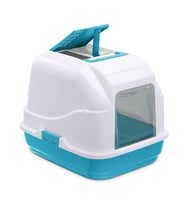 Imac Easy Cat Kapalı Kedi Tuvaleti Mavi Beyaz 50x40x40Cm