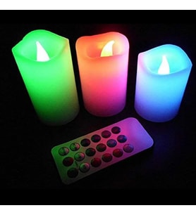 6 PCS VIP LED REMOTE CONTROL ELECTRONİC CANDLE 6 ADET LED MUM RGB KUMANDALI RENKLİ LED IŞIKLI MUM