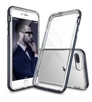 Ringke Frame İphone 7 Plus ile Uyumlu Çerçeveli Bumper Kılıf Metal Slate (Gri)