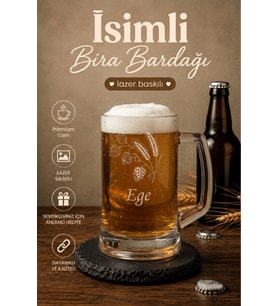 Kişiselleştirilebilir Kulplu Bardak Meşrubat Bira 500 Cc Kupa Pub