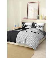 Marcalanya Çift Kişilik Nevresim Takımı Pamuklu Saten Kumaş 6 Parça 3D Dijital Baskı Duvet Cover Set Model.