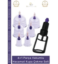 Masaj Terapi Etkili Premium Seri Vakumlu Masaj Aleti 6'lı Kupa Hacamat Seti