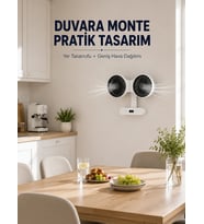 Dijital Göstergeli Çift Fan Başlıklı Masa Vantilatörü