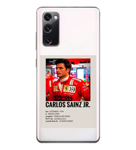 Samsung Galaxy S20 FE Uyumlu Carlos Sainz Desenli Şeffaf Telefon Kılıfı