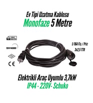 Bemis Monofaze Seyyar Uzatma Kablosu 1/16A Fiş-Priz - 5 Metre