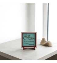 İlk Yol Arkadaşım Canım Babam Yazılı Modern Obje, Bisiklet Tasarımlı 10x10 cm Dekoratif Tasarım