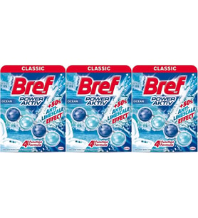 Bref Power Aktiv Klozet Bloğu Okyanus Kokulu  (3 Lü Set) (3PK*1)