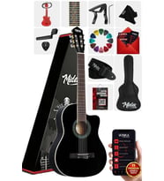 Midex MGX-100BK-BAG Üst Seviye Klasik Gitar 4/4 Sap Ayarlı Gül Klavye