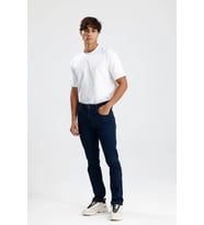 #ErkekJean Clint50 Straight Fit Koyu Indigo Denim Rahat Konforlu Erkek Jean Pantolon