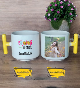Biyoloji Mühendisi Kupa Bardak Fotoğraflı T Sarı Kulplu Mühendisler Günü Hediyesi