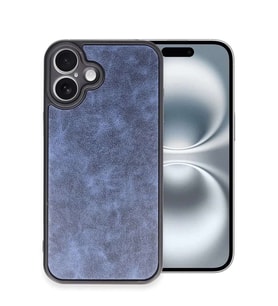 iPhone 16 Plus Kılıf Aras Deri Kapak - Lacivert