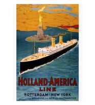 Holland America Line Poster Tablo Ahşap Poster Dekoratif