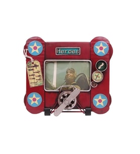 pilelistore Dekoratif Metal Çerçeve Uçak Temalı Vintage Hediyelik