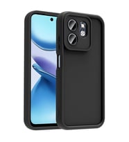 İnfinix Smart 9 Kılıf Kamera Korumalı Kalın Kenarlı Viera Silikon Case (Siyah)