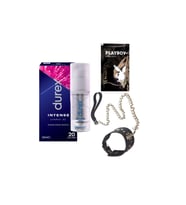 Durex Intense Kadın Uyarıcılı Jel + Siyah Deri Tasma + Hediye