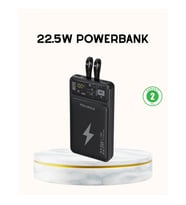 Mey İthalat® Powerbank Hızlı Şarj 10000 mAh Dahili Kablo