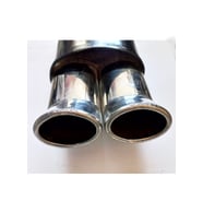 50 mm. Çiftli Yassı Krom sessiz Egzoz eksoz Çıkışı