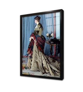 Portrait of Madame Gaudibert C Monet Çerçeveli Cam Tablo