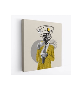 Kahve İçen Çizgi Roman Kahramanı Pop Art Tablo-5801
