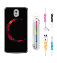 Samsung Note 3 4 5 8 9 20 Ultra 10 Lite Kılıf Kablo Koruma Spiral Silikon Red Moons 1747
