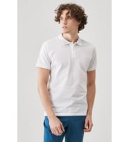 L211810102 Lee Erkek Regular Fit Normal Kesim Polo Yaka %100 Pamuk Tişört (Beyaz)