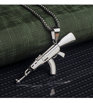 Ak-47 Erkek Kolye Çelik Takı Aksesuar k24 t5
