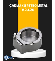 Yuvarlak Çakmaklı Küllük Dayanıklı Metal Yapı