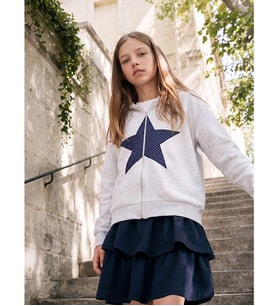 LCW Kids Gri Kız Çocuk Fermuarlı Sweatshirt