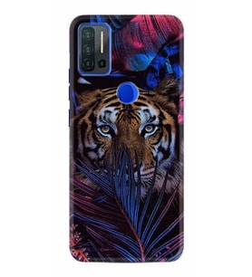 Reeder P13 Blue Max Pro Kılıf Desenli Silikon Flowers Tiger 1319