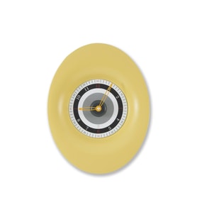 Demre 90 Cm Büyük Analog Fiberglass Dekoratif Duvar Saati (Sarı)