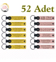 Sarı & Y Ağzı, 52’li Set, Öğrencilerinize Kalpten Gelen Bir Teşekkür, İsim Yazılabilir Deri Hatıra
