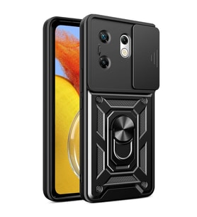 İnfinix Zero 30 4g Kılıf Pars Lens Yüzüklü Silikon - Siyah