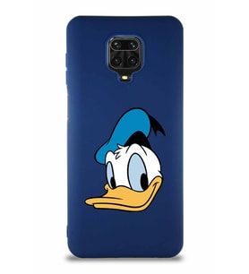 Xiaomi Redmi Note 9S Soft Premier Kapak Donald Duck-B Tasarımlı Silikon Kılıf - Lacivert (Şeffaf)
