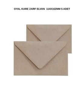 Kare Zarf Elvan 70 gr Kraft 114x162 mm 5 Adet – Doğal ve Şık Zarf Seçimi