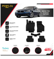 Bmw F30 3 Serisi 2011-2019 3D Havuzlu Paspas (Siyah - Beyaz)