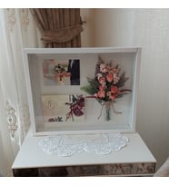 40x50 Cm Verda Anı Çerçevesi-Gelin Çiçeği Tasarımınız İçin! Ekstra Derin 8 cm-Beyaz Renk