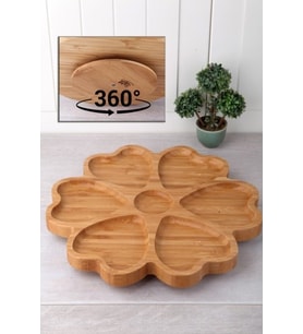 7 Bölmeli Döner Bambu Sunum Tabağı Royaleks-KDS3030