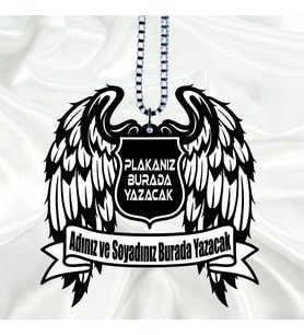 Keyf'ince Shopping Kişiye Özel Kanat Tasarımlı Pleksi Dikiz Ayna Araba Süsü Kişiye Özel Firmalara Özel Universal Araba Süsü