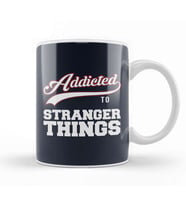 Addicted To Stranger Things Baseball Font Kupa Bardak Porselen