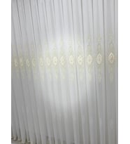 NİVEMESHOME ELİSYA 3812 GOLD IŞILTI 1/2,5 PİLELİ BAMBU TÜL PERDE