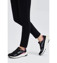 Skechers Global Jogger-Full Envy Memory Foam Leather Womens Sneaker Hakiki Deri Hafızalı Taban Günlük Spor Ayakkabı Siyah