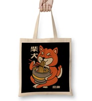 Cute Kawaii Ramen Shiba Inu Dog Japanese Anime Cartoon Bez Çanta Uzun Saplı
