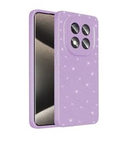 Coverzone Xiaomi Redmi Note 14 Pro Plus ile uyumlu Z-Jelly K?l?f Kamera Korumal? Simli I??lt?l? Renkli Parlak Silikon Kapak - Lila
