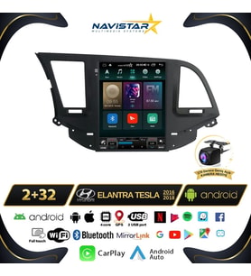 Hyundai Elantra Tesla 2016-2018 Model 2GB + 32GB Kablosuz Carplay Navigasyon Multimedya Sistemi