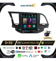Hyundai Elantra Tesla 2016-2018 Model 2GB + 32GB Kablosuz Carplay Navigasyon Multimedya Sistemi