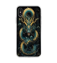Iphone X ve XS Uyumlu Ejderha Tasarımlı Şeffaf Telefon Kılıfı