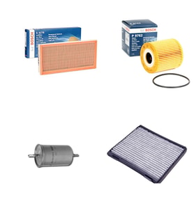 Bosch Filtre Bakım Seti Volvo S40 I 1.9 T 2.0 136 Beygir 1995-2003 Hava + Yağ F + Yakıt F. + Polen Sardes
