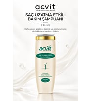 Acvit Saç Uzatma Etkili Şampuan 330 ML İnce ve Seyrek Saçlar İçin Gürleştirici Bakım