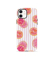 iPhone 12 Vorian Çift Katmanlı Kılıf Pink Grapefruit Garden